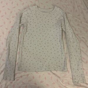 Brandy Melville Floral Ditsy Long Sleeve Top